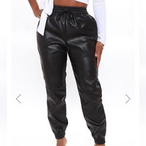 Pleather black pants